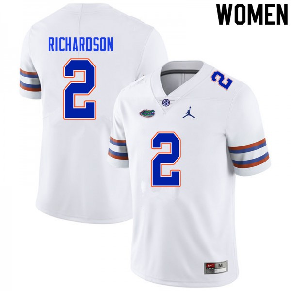 Women #2 Anthony Richardson Florida Gators College Football Jersey White